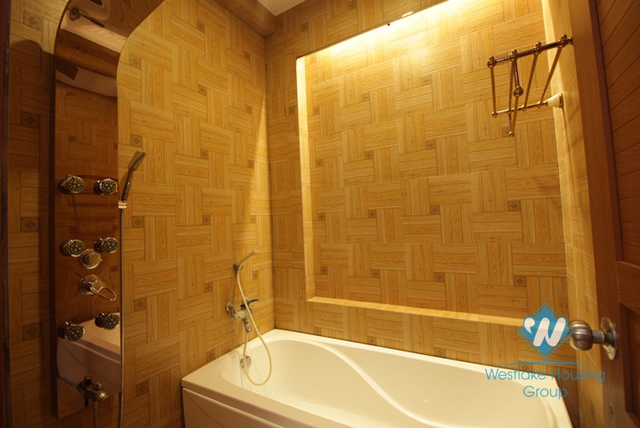 Spacious French style apartment with balcony for rent in Truc Bach, Ba Dinh